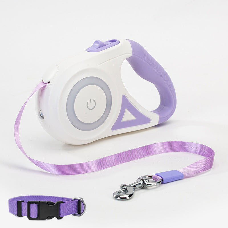 automatic retractable lighted stylish pet collar