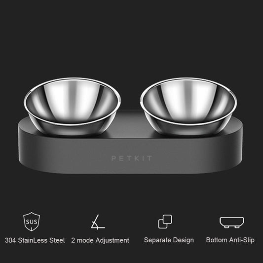 Adjustable Stainless Steel Pet Dog Food Bowl