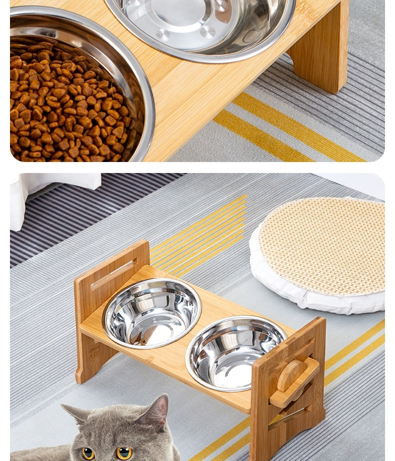 adjustable pet dog bowl stand