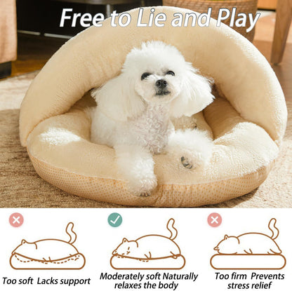 cute plush luxury pet bed suitable for small breeds