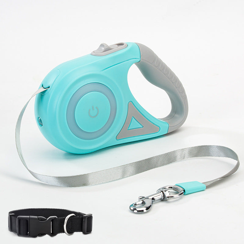 automatic retractable lighted stylish pet collar
