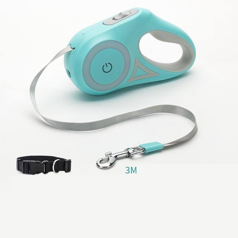 automatic retractable lighted stylish pet collar