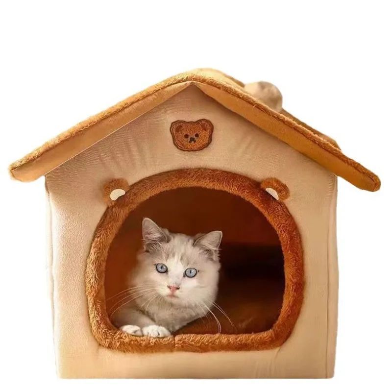Cat And Dog Nests House Types Universal Small Dog Teddy Winter Warmth Removable And Washable Dog House Pet Bedding Supplies