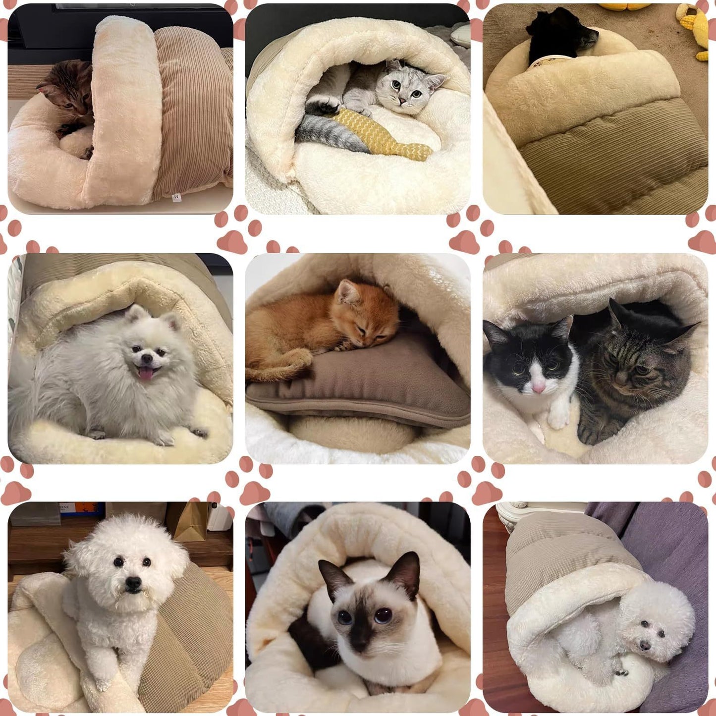 cute plush luxury pet bed suitable for small breeds