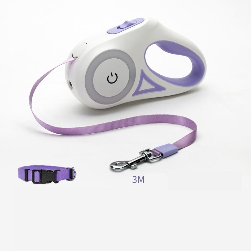 automatic retractable lighted stylish pet collar