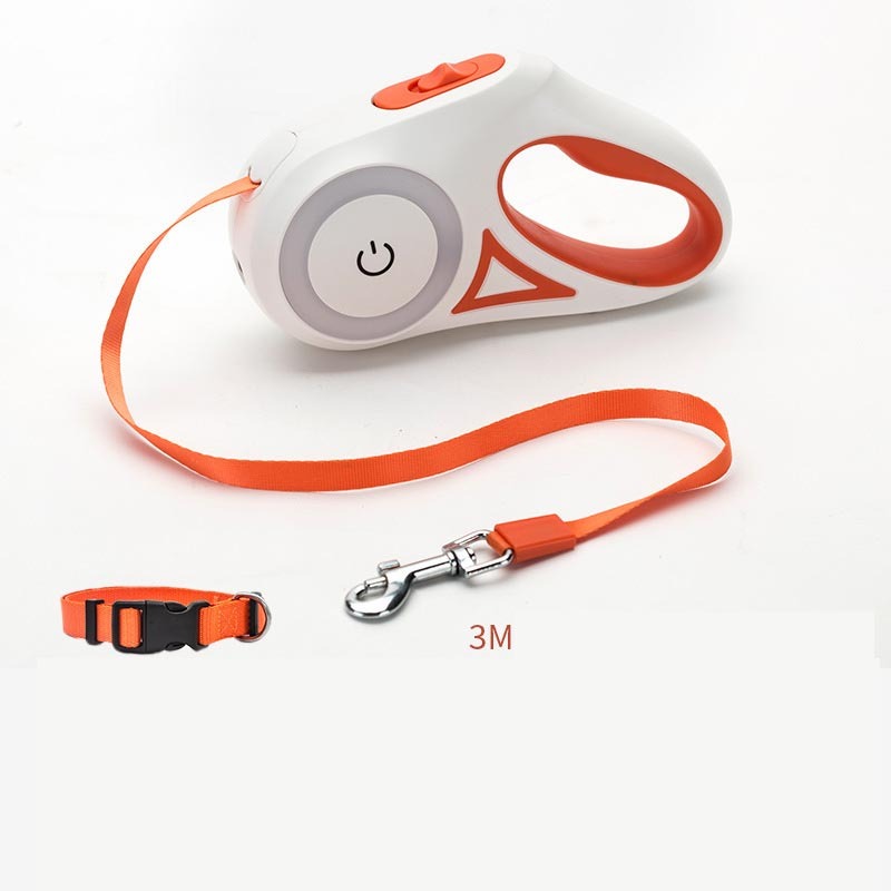 automatic retractable lighted stylish pet collar