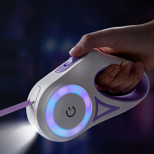 automatic retractable lighted stylish pet collar