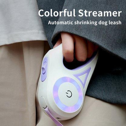 automatic retractable lighted stylish pet collar