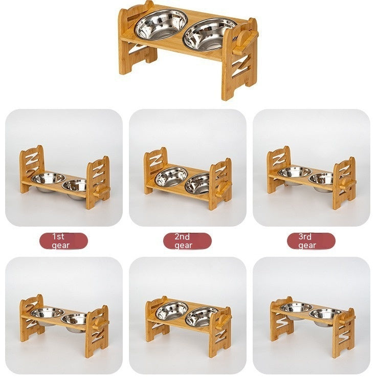 adjustable pet dog bowl stand