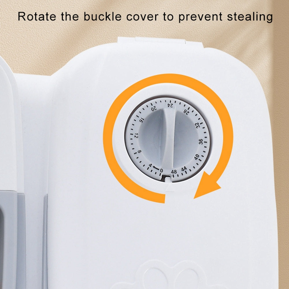 Automatic pet food bowl with timer is suitable for all breeds