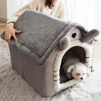 Cat And Dog Nests House Types Universal Small Dog Teddy Winter Warmth Removable And Washable Dog House Pet Bedding Supplies
