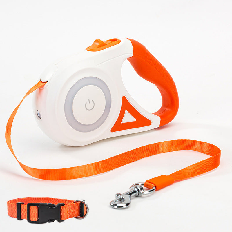 automatic retractable lighted stylish pet collar
